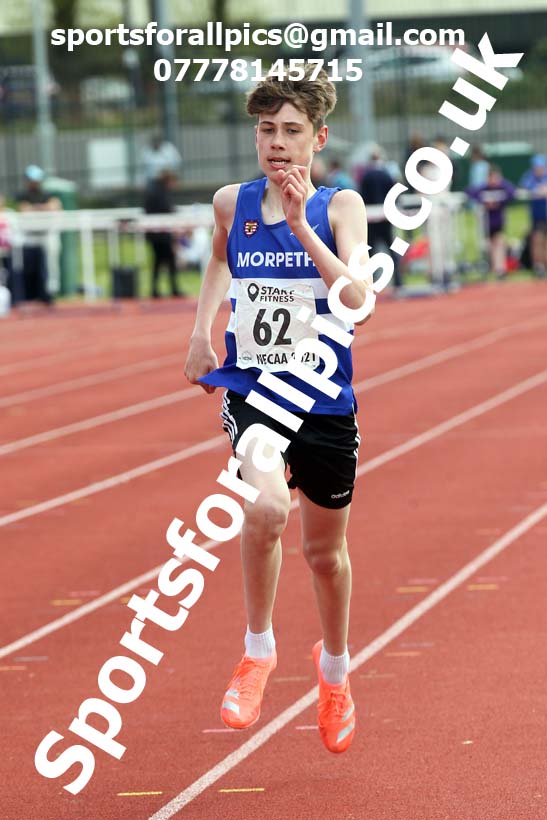 1500 metres, 2021 NECAA Middlesbrough Open Meting, Sunday, May 9th. Photo: David T. Hewitson/Sports for All Pics